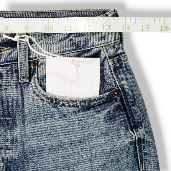 NWT Pistola Cassie Super Hi Rise Button Fly Straight Jeans Sz. 26x31 Play Day - Picture 9 of 13